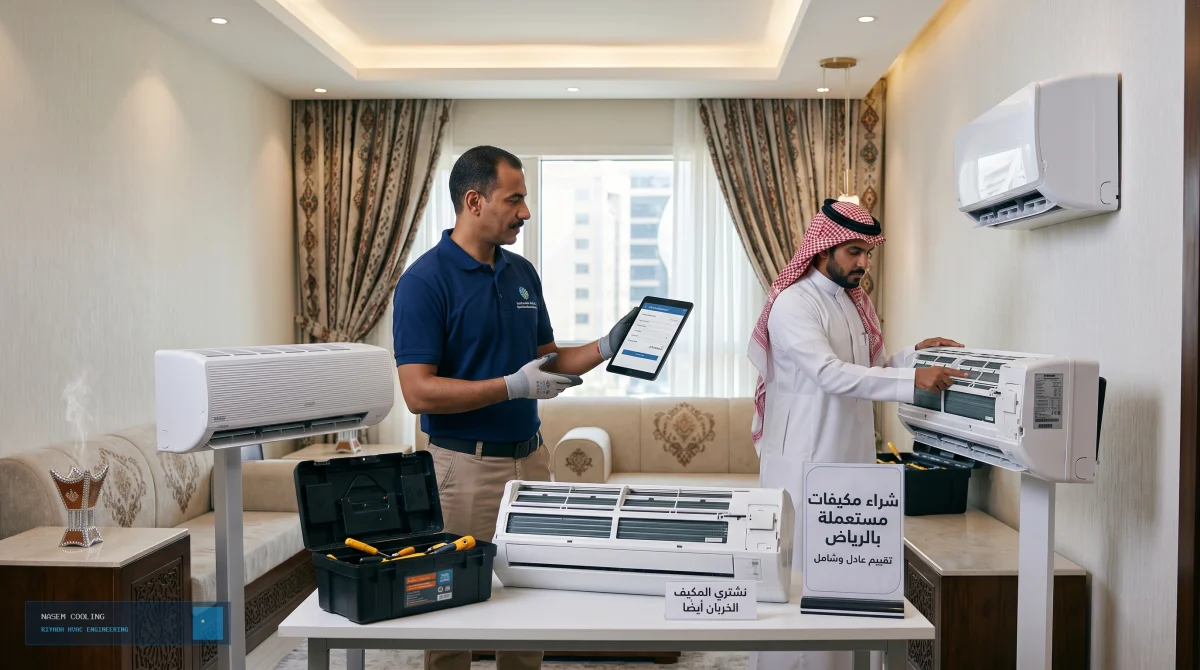 شراء مكيفات مستعملة سكراب بالرياض — نشتري مكيفك ونقيّم سعره قبل الفك